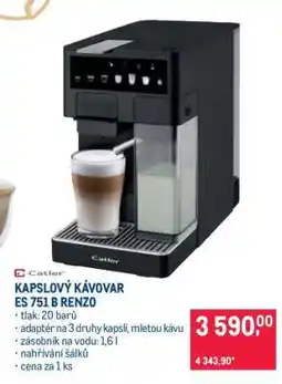 Makro Kapslový kávovar ES 751 B Renzo nabídka