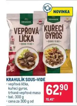 Makro Krahulík Sous-vide nabídka