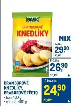 Makro BRAMBOROVÉ KNEDLÍKY, BRABOROVÉ TĚSTO nabídka