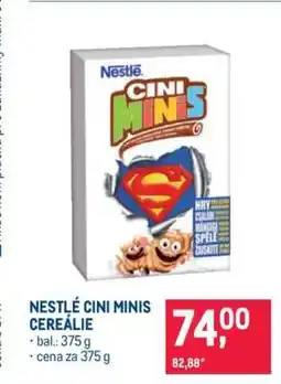 Makro Nestlé Cini Minis cereálie nabídka
