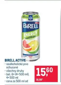 Makro Birell Active nabídka