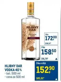 Makro HLIBNY DAR Vodka 40% nabídka