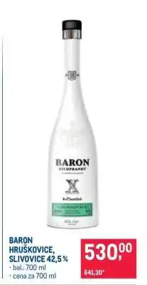 Makro BARON HRUŠKOVICE, SLIVOVICE 42,5 % nabídka