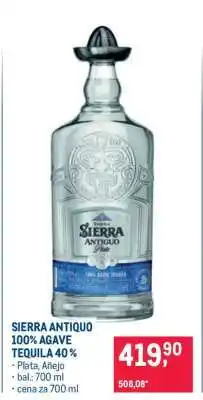 Makro SIERRA ANTIQUO 100% AGAVE TEQUILA 40% nabídka