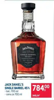 Makro JACK DANIEL’S SINGLE BARREL 45 % nabídka