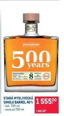 Makro STARÁ MYSLIVECKÁ SINGLE BARREL 40 % nabídka