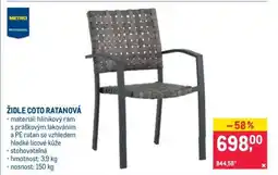 Makro ŽIDLE COTO RATANOVÁ nabídka
