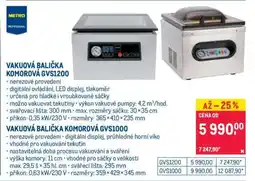Makro VAKUOVÁ BALIČKA KOMOROVÁ GVS1000 nabídka