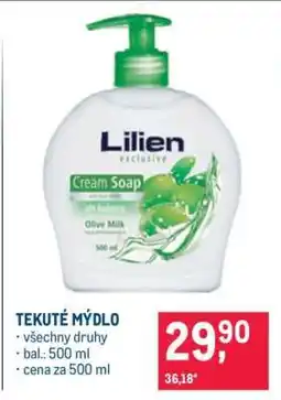 Makro Tekuté mýdlo nabídka