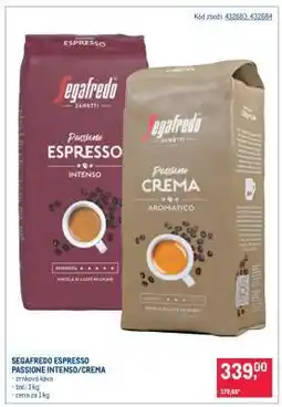 Makro SEGAFREDO ESPRESSO PASSIONE INTENSO/CREMA nabídka