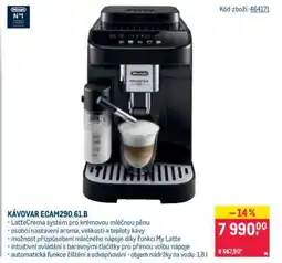 Makro KÁVOVAR ECAM290.61.B nabídka