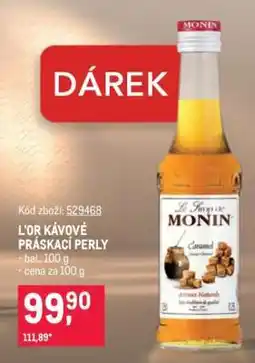 Makro L'OR KÁVOVÉ PRÁSKACÍ PERLY nabídka