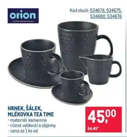 Makro HRNEK, ŠÁLEK, MLÉKOVKA TEA TIME nabídka