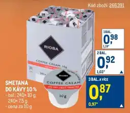 Makro Smetana do kávy 10 % nabídka