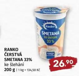 Terno RANKO ČERSTVÁ SMETANA 33% ke šlehání nabídka