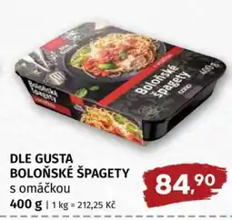 Terno DLE GUSTA BOLOŇSKÉ ŠPAGETY nabídka