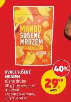 Penny Market OVOCE SUŠENÉ MRAZEM nabídka