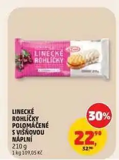 Penny Market LINECKÉ ROHLÍČKY POLOMÁČENÉ S VIŠŇOVOU NÁPLNÍ nabídka