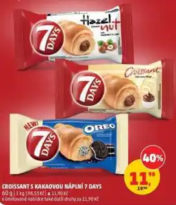 Penny Market Croissant s kakaovou náplní 7 Days nabídka
