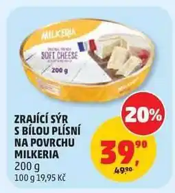 Penny Market Zrající sýr s bílou plísní na povrchu Milkeria nabídka