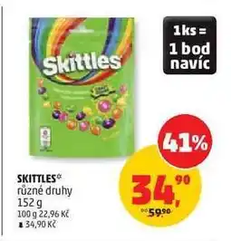 Penny Market SKITTLES různé druhy nabídka