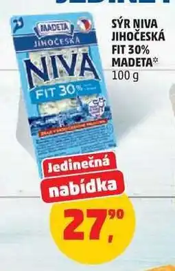 Penny Market Sýr Niva Jihočeská Fit 30% Madeta nabídka