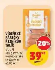 Penny Market VÍDEŇSKÉ PÁREČKY ŘEZNÍKŮV TALÍŘ nabídka