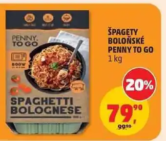 Penny Market Špagety boloňské Penny To Go nabídka