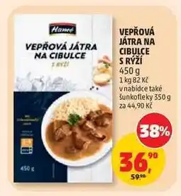 Penny Market VEPŘOVÁ JÁTRA na cibulce s rýží nabídka