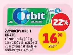 Penny Market ŽVÝKAČKY ORBIT DRAŽÉ nabídka