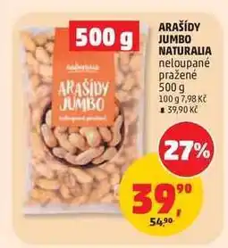 Penny Market ARAŠÍDY JUMBO NATURALIA nabídka