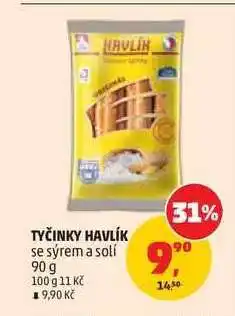 Penny Market Tyčinky Havlík se sýrem a solí nabídka
