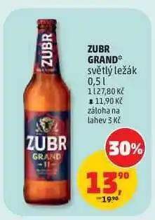 Penny Market ZUBR GRAND světlý ležák nabídka