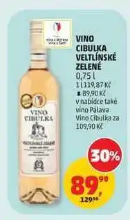 Penny Market VINO CIBULKA Veltlínské zelené nabídka