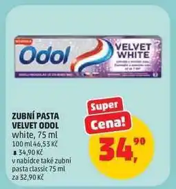 Penny Market ZUBNÍ PASTA VELVET ODOL white nabídka