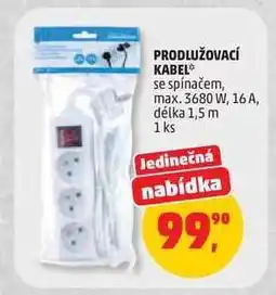 Penny Market Prodlužovací kabel nabídka