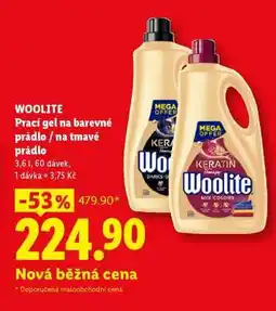 Lidl WOOLITE Prací gel na barevné prádlo / na tmavé prádlo nabídka