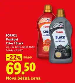 Lidl FORMIL Prací gel Color / Black nabídka