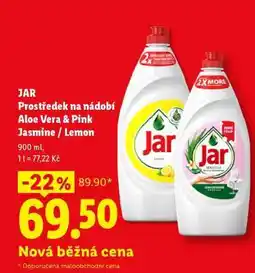 Lidl JAR Prostředek na nádobí Aloe Vera & Pink Jasmine / Lemon nabídka