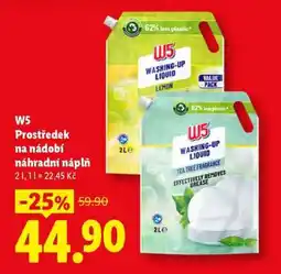 Lidl W5 Prostředek na nádobí náhradní náplň nabídka