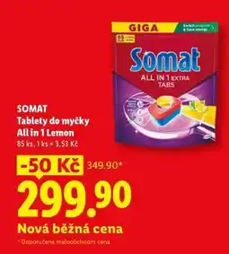 Lidl SOMAT Tablety do myčky All in 1 Lemon nabídka