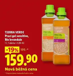 Lidl TIERRA VERDE Prací gel sensitive, Bio levandule nabídka