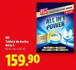 Lidl W5 TABLETY DO MYČKY ALL IN 1 nabídka