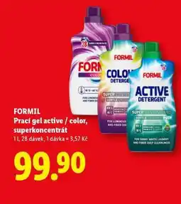Lidl FORMIL Prací gel active / color, superkoncentrát nabídka