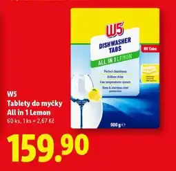 Lidl W5 Tablety do myčky All in 1 Lemon nabídka