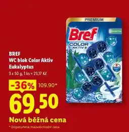Lidl BREF WC blok Color Aktiv Eukalyptus nabídka