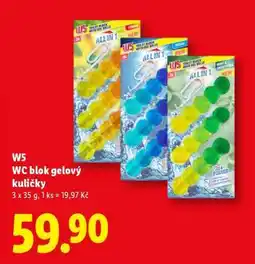 Lidl W5 WC blok gelový kuličky nabídka