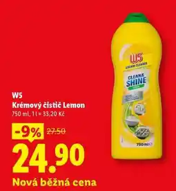 Lidl W5 Krémový čistič Lemon nabídka