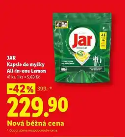 Lidl Jar Kapsle do myčky All in One Lemon nabídka
