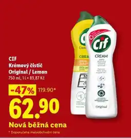 Lidl CIF Krémový čistič Original / Lemon nabídka
